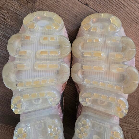 Nike Women's Air VaporMax String Flyknit Shoes Sunset Glow Taupe Grey Size 9.5 - Picture 10 of 12